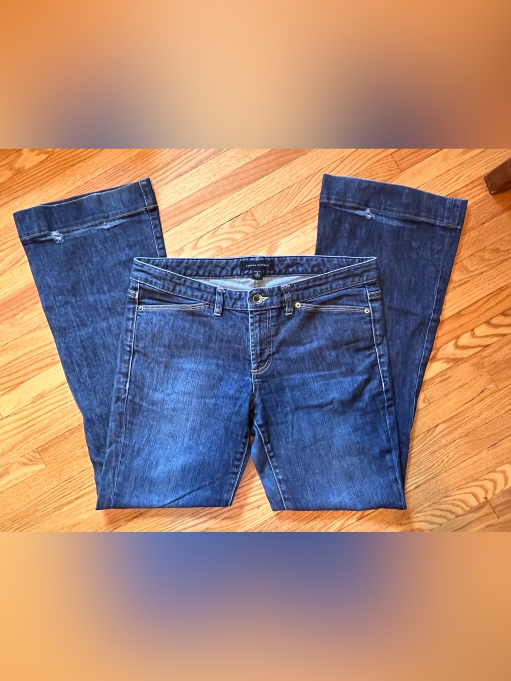 Banana Republic Women's Dark Blue Stretch Denim Jeans size 8